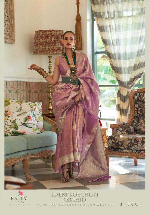 Rajtex Kalki Koechlin Orchid Designer Handloom Saree Collection